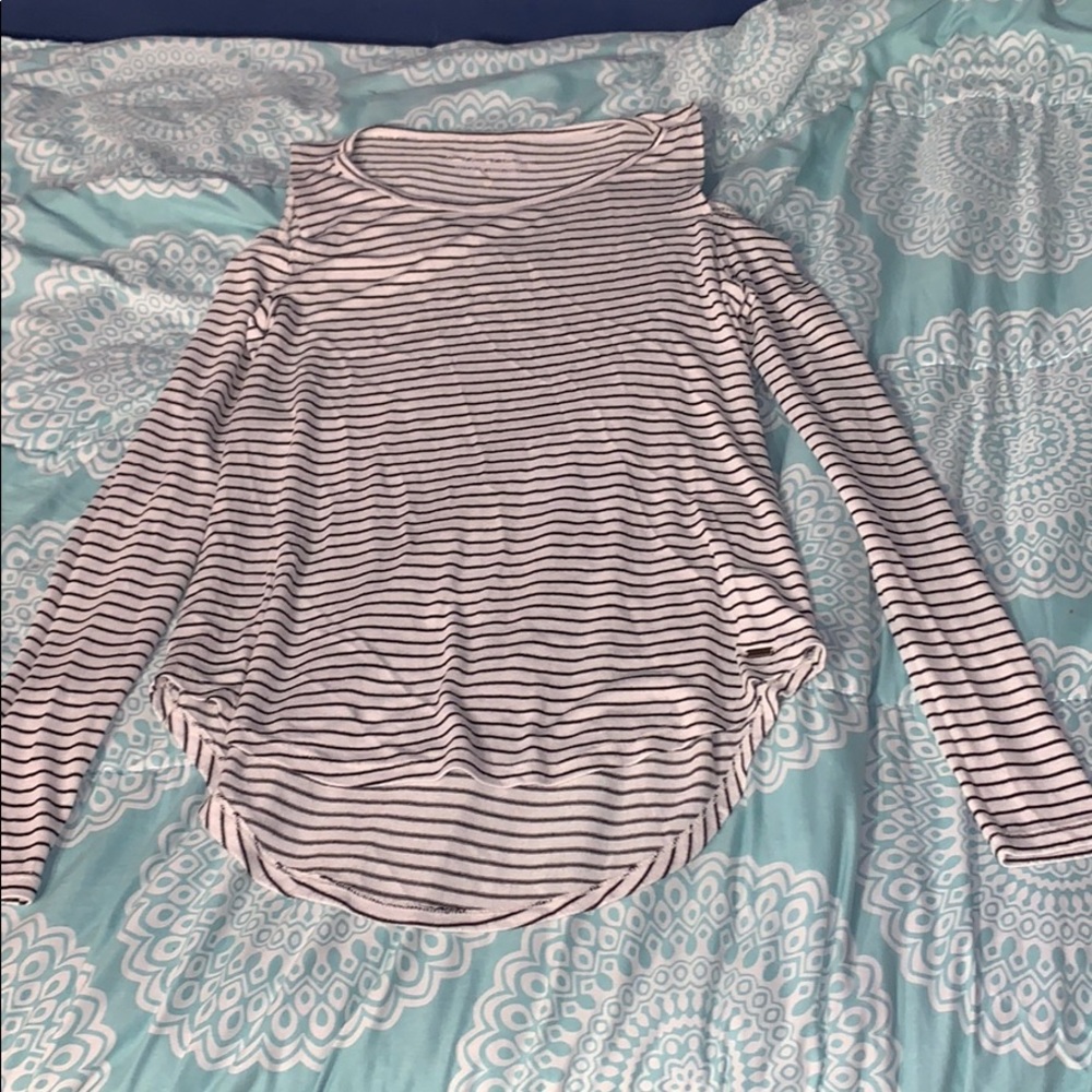 COPY - Striped Hollister cold shoulder long sleeve
